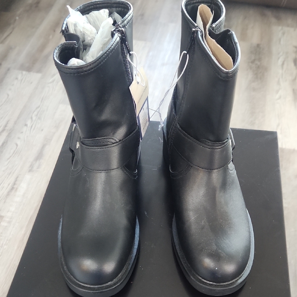 Universal Thread Black Combat & Moto Boots